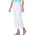 Appleseeds Women's Captiva Button-Pocket Cropped Pants - White - XL - Misses