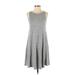 Old Navy Casual Dress - A-Line Crew Neck Sleeveless: Gray Dresses - Women's Size Small