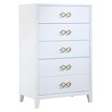 Best Master Furniture Salomé Lacquer 5-Drawer Chest