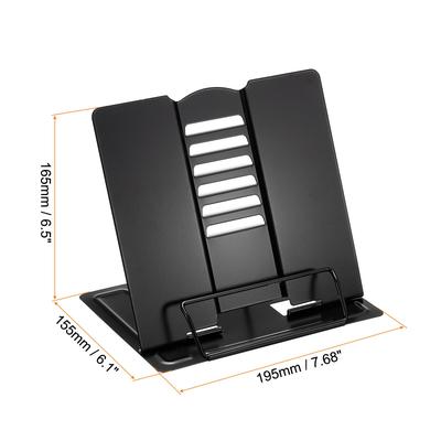 A5 Book Stand, Iron Adjustable Foldable Desktop Book Display Holder