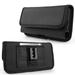 Belt Holster Case for Samsung Galaxy S23 Plus - Horizontal Rugged Nylon [3 Card Slots] Phone Carrying Case Pouch (Fits with Cases) - Black