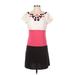 Jessica Simpson Casual Dress - Shift Boatneck Short sleeves: Pink Color Block Dresses - Women's Size X-Small