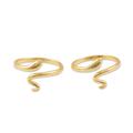 'Pair of 22k Gold-Plated Sterling Silver Snake Wrap Rings'