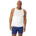 Men's Big & Tall Sculpting Tank Top by KingSize in White (Size 5XL)