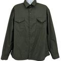 J. Crew Jackets & Coats | J. Crew Men Size Xl Snap Button Lightweight Nylon Shirt Jacket Military Green | Color: Green | Size: Xl