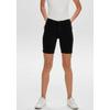 Shorts ONLY "ONLRAIN LIFE MID LONG SHORTS", Damen, Gr. XS (34), N-Gr, schwarz, Web, Denim/Jeans, Obermaterial: 53% Viskose (LENZING ECOVERO), 29% Baumwolle, 17% Polyester, 1% Elasthan, unifarben, casual, skinny fit, Hosen