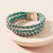 Anthropologie Jewelry | Anthropologie Marisol Beaded Wrap Bracelet Nwt Retail $38 | Color: Blue/Silver | Size: Os