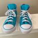 Converse Shoes | Converse All Star Chuck Taylor Hight Top Metallic Blue Junior Sneaker Used Sz 3 | Color: Blue/Pink | Size: 3 Big Girl