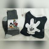 Disney Other | Disney Mickey Mouse 2 Pr Socks & Red Akoya Pearl Mouse Necklace All New | Color: Red | Size: Os