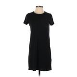 J.Crew Factory Store Casual Dress - Shift: Black Solid Dresses - Women's Size X-Small