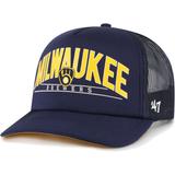 Men's '47 Navy Milwaukee Brewers Backhaul Foam Trucker Snapback Hat