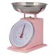 PLINT New 3KG Traditional Weighing Kitchen Scale With Stainless Steel Bowl, Retro Scales Mechanical Vintage, Retro Food Scales with Large Metal Bowl (Rose)