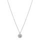 Women's Sterling Silver Crystal Pendant Necklace with Sparkling Cubic Zirconia Solitaire Charm Ladies Jewelry Gift for Her