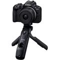 Canon EOS R50 Creator Kit Vlogging Kamera + RF-S 18-45 is STM Objektiv + Griffstativ + Mikrofon - Spiegellose Kamera (Systemkamera, Digitalkamera mit Autofokus und Motiverkennung, 4k Videokamera)