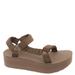 Teva Flatform Universal Interweave - Womens 9 Brown Sandal Medium