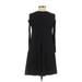 Topshop Casual Dress - A-Line: Black Solid Dresses - Women's Size 4