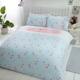 Rapport Home - Be Pretty Blue Single Duvet Cover Set Floral Bedding Quilt Set - Blue