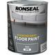 Ronseal - Diamond Hard Floor Paint - Satin - Slate - 750ml - Slate