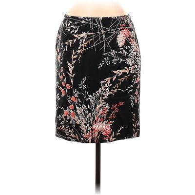 Talbots Casual Skirt: Black Floral Bottoms - Women's Size 8 Petite