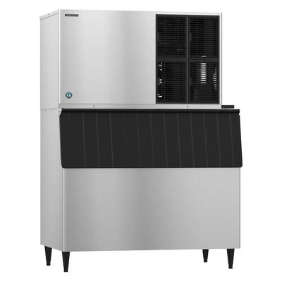 Hoshizaki KM-1301SWJ3/B-800SF 1360 lb KM Series Crescent Cube Commercial Ice Machine w/ Bin - 800 lb Storage, Water Cooled, 208-230v, Water-Cooled Condenser, 800-lb. Storage Capacity, Stainless Steel