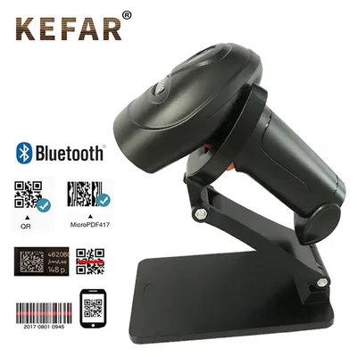 KEFAR – lecteur de codes-barres portatif sans fil Bluetooth lecteur de Codes QR PDF417 DM pour