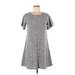 BB Dakota Casual Dress - A-Line: Gray Marled Dresses - Women's Size X-Small