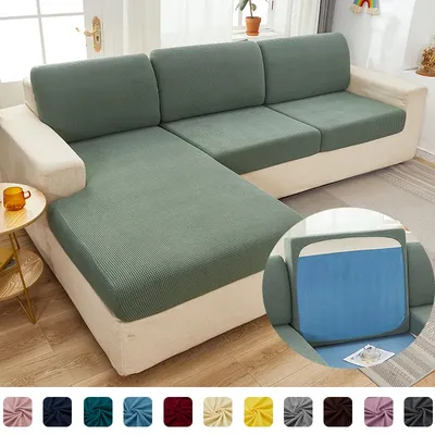 Housse de coussin jacquard haute élasticité protection de meubles pour canapé siège de canapé