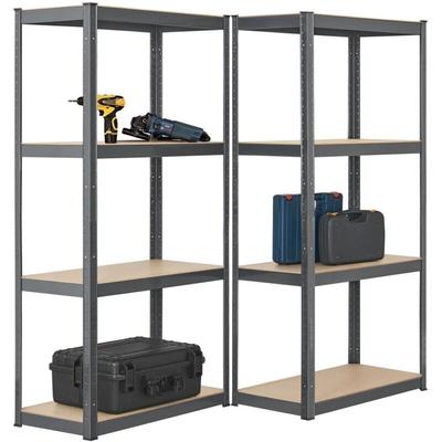 Lagerregal Easy 2er Set - Schwerlastregal 160x80x40 cm - 8 Böden - 640 kg - Metall verzinkt