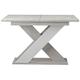 Mobilier1 - Table Goodyear 117, Gris + Blanc, 75x90x120cm, Allongement, Stratifié - Gris + Blanc