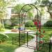 Outdoor Climbing Plants Support Metal Garden Rose Arch with Gate