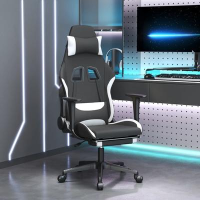 vidaXL Gaming Chair with Footrest Multi color Fabric