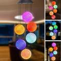 Solar Wind Chimes Light Color Changing Solar Powered Solar Light Outdoor Mobile Wind Chimes Color Changing Hanging Wind Chimes Decoration Light for Pathway Patio Garden
