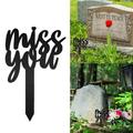 QWANG Memorial Grave Markers Miss You Memorial Stake Sympathy Grave Plaque Stake Cemetery Garden Stake Memorial Acrylic Grave Stake Memorial Plaque Garden