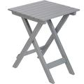 Outdoor Folding Side Table Adirondack Wood Small Square Side Table Lounge End Table for Yard Patio Garden Lawn Porch Deck Beach Weather Resistant No Assemble Grey