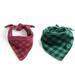 2 Pcs Tartan Dog Bandana Dog Bandana Plaid Tartan Dog Bandana Dog Scarf Triangle Adjustable For Small And Medium Dogs Dog Birthday Gift Puppy Bandana