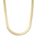 14K Yellow Gold Solid 4.5mm Herringbone Necklace With Lobster Claw Clasp, Italian Necklaces, Necklaces For Women