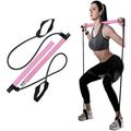 Pilates Bar Set Portable Pilate Exercise Bar with Resistance Band Home Fitness Full Body Training Resistance Bands for Full Body Workout Yoga Fitness Weight Loss Stretching Shaping