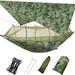 3in1 Camping Hammock with Zipper Mosquito Net and Tent Tarpaulin Breathable Mosquito Net Quick Drying Parachute Tarpaulin for Camping Hiking Travel Yard (Camouflage Hammock)