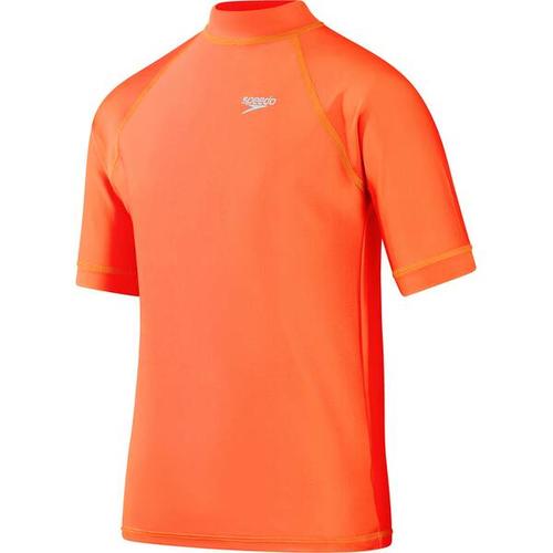 SPEEDO Kinder Shirt PRT SS RASH TOP JM ORANGE/WHITE, Größe 116 in BOOST ORANGE/WHITE