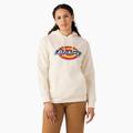 Dickies Women's Water Repellent Logo Hoodie - Antique White Size M (FW203)