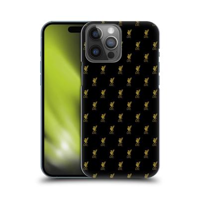 Liverpool Liverbird Pattern Hard Back Phone Case – Schwarz/Gold – iPhone