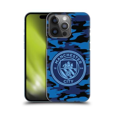 Manchester City Mono Crest Camouflage Handyhülle mit fester Rückseite – Marineblau/Himmel – iPhone Image