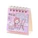 UDIYO Record Date Dual Coil Clear Printed Decorative Mini Calendar Cartoon Girl Print Smooth Page Turning 2023 Desk Calendar School Supplies