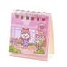 UDIYO Record Date Dual Coil Clear Printed Decorative Mini Calendar Cartoon Girl Print Smooth Page Turning 2023 Desk Calendar School Supplies