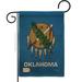 Breeze Decor BD-SS-G-108131-IP-DB-D-US13-BD 13 x 18.5 in. Oklahoma Burlap Americana States Impressions Decorative Vertical Double Sided Garden Flag