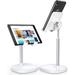 MENKEY Desk Organizers and Accessories Workspace Organizers Cell Phone Stand White Height Angle Adjustable Stable iPad Holder Stand Sturdy Stand for 4-10in iPhone 13 Pro iPad Kindel Samsung etc