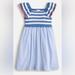 J. Crew Dresses | J.Crew Girls' Stripe Crochet Top Dress. Size 10. Color: Seacoast Blue Ivory. | Color: Blue/White | Size: 10g