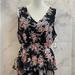 Nine West Dresses | Nwt- Nine West - Women’s- Floral Tiered Midi Dress | Color: Black/Red | Size: 16