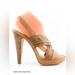 Coach Shoes | Coach Astor Leather High Heel Sandals Size 7b, Like New Condition | Color: Tan | Size: 7 B