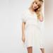 Free People Dresses | Free People Love On The Run Short Sleeve Embroidery Mini Dress | Color: Cream/White | Size: Xs